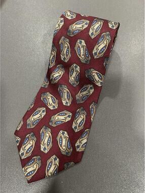 Brooks Brothers Makers Men’s 100% Silk Tie Burgundy Taupe Teal Paisley BB13